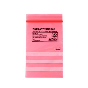 Pink Antistatic Bags - Gripseal - Closed - Antistat
