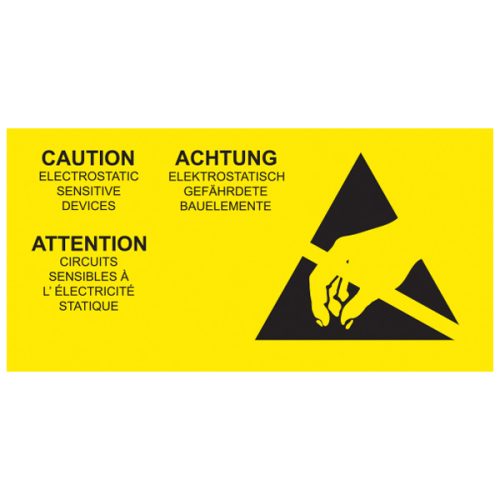 ESD Caution Label - Multi Language - Antistat