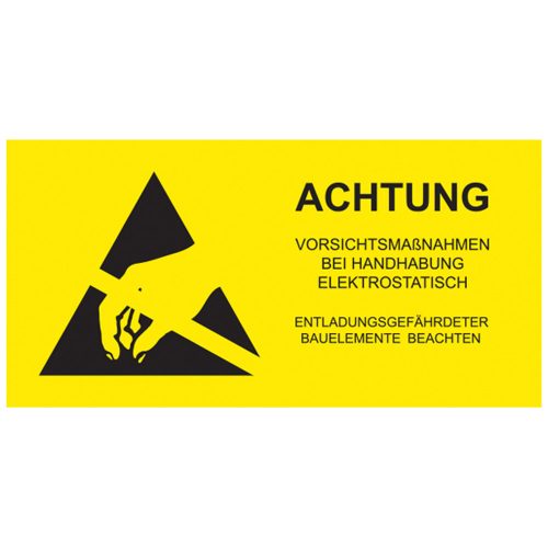 German ESD Caution labels