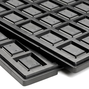 Jedec/Waffle Trays - Close Up - Antistat