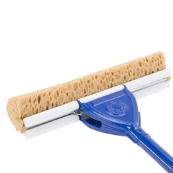 Cleanroom cellulose sponge mop and handle.