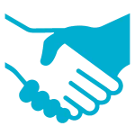 Handshake Icon Handshake Icon in blue